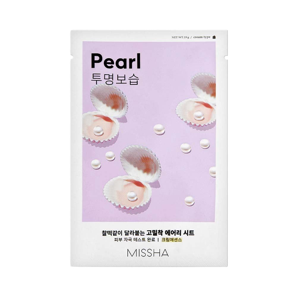 Lahja: MISSHA Airy Fit Sheet Mask Helppo kasvonaamio helmijauheella