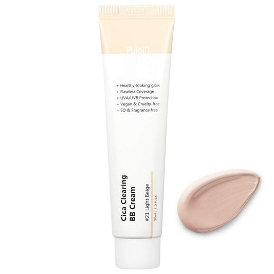 PURITO - Cica Clearing BB Cream #21 light beige - Sävyttävä BB-voide- terveenihonkeskus.fi